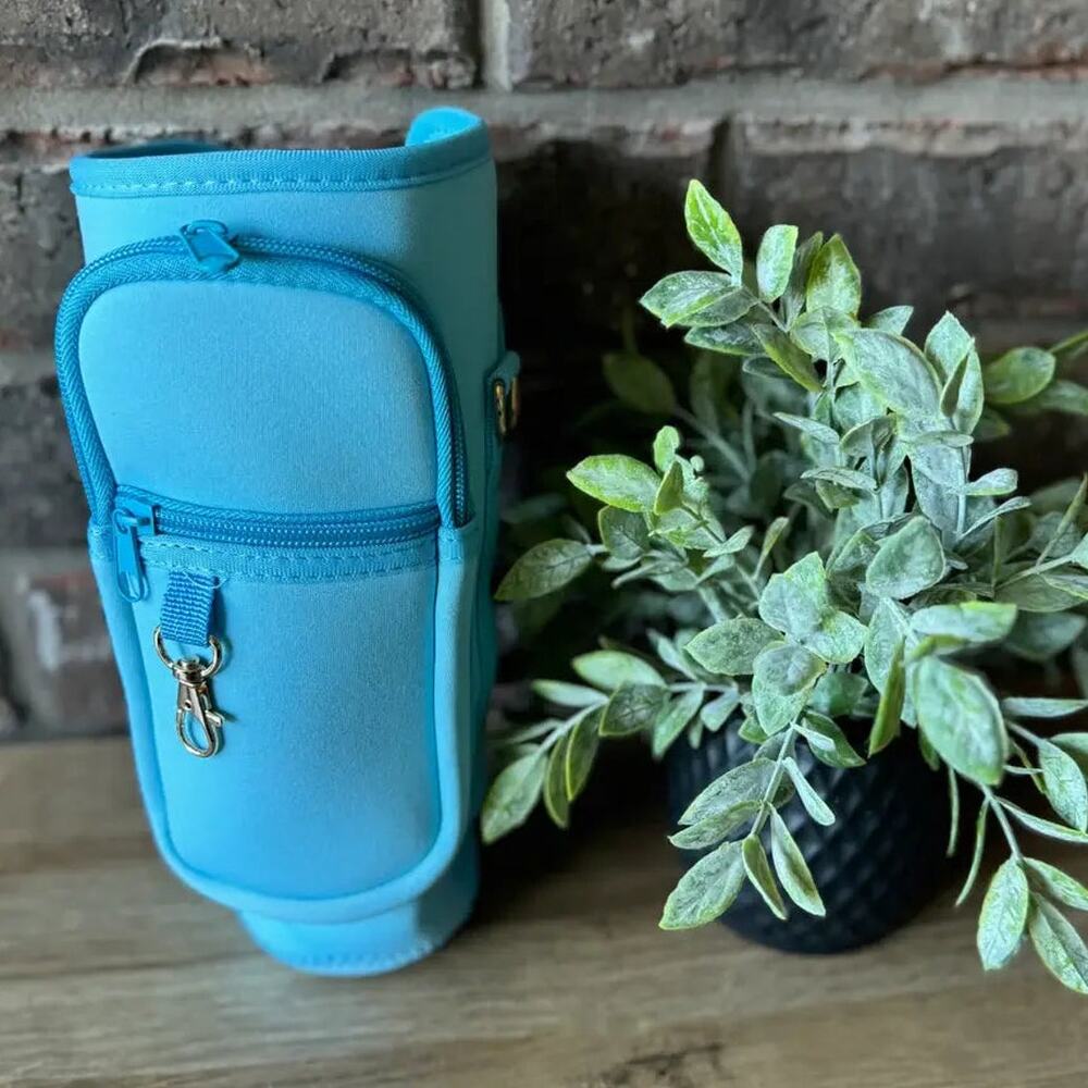 40 oz Tumbler Crossbody Carrier Light Blue